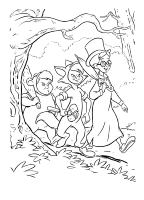 A coloring page of peter pan